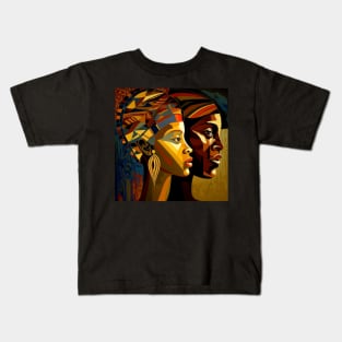 African Print Design Kids T-Shirt